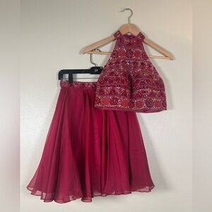 Sherri Hill Beautiful Beaded Two Piece Dress Size 4